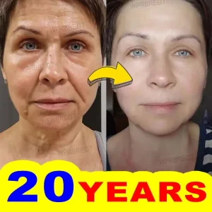 20 years younger, no fine lines