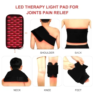 LED Red Light Belt 660nm&850nm Infrared Light Therapy Pad for Body Fatigue Deep Therapy for Back Knee Hands Feet Relief