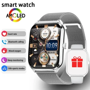 New Ultra Thin Smart Watch men 1.96" AMOLED 360*360 HD Pixel Display
