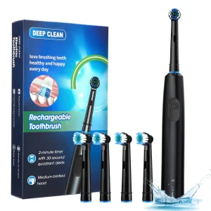 Electric Toothbrush Cordless USB Rechargeable Waterproof