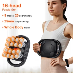 16 Head Massage Gun High Frequency Vibration for Muscle Relief Deep Tissue Percussion